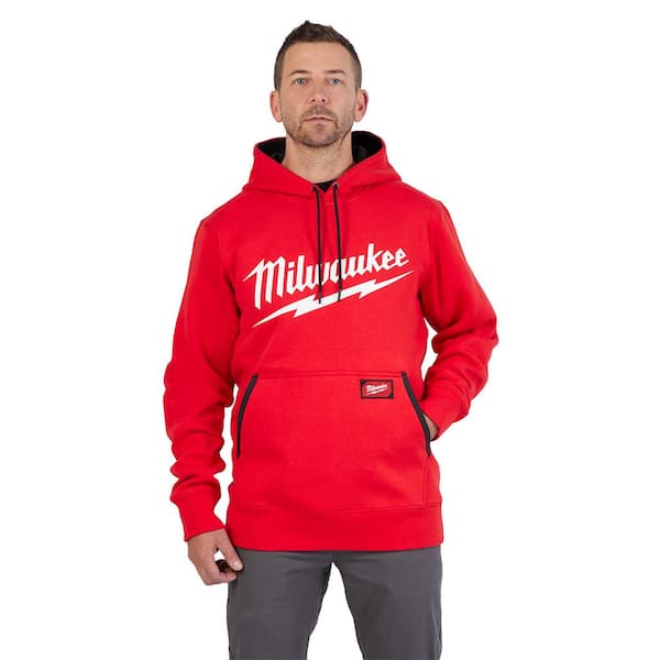 Milwaukee Men's 3X-Large Red Midweight Long-Sleeve Pullover Hoodie