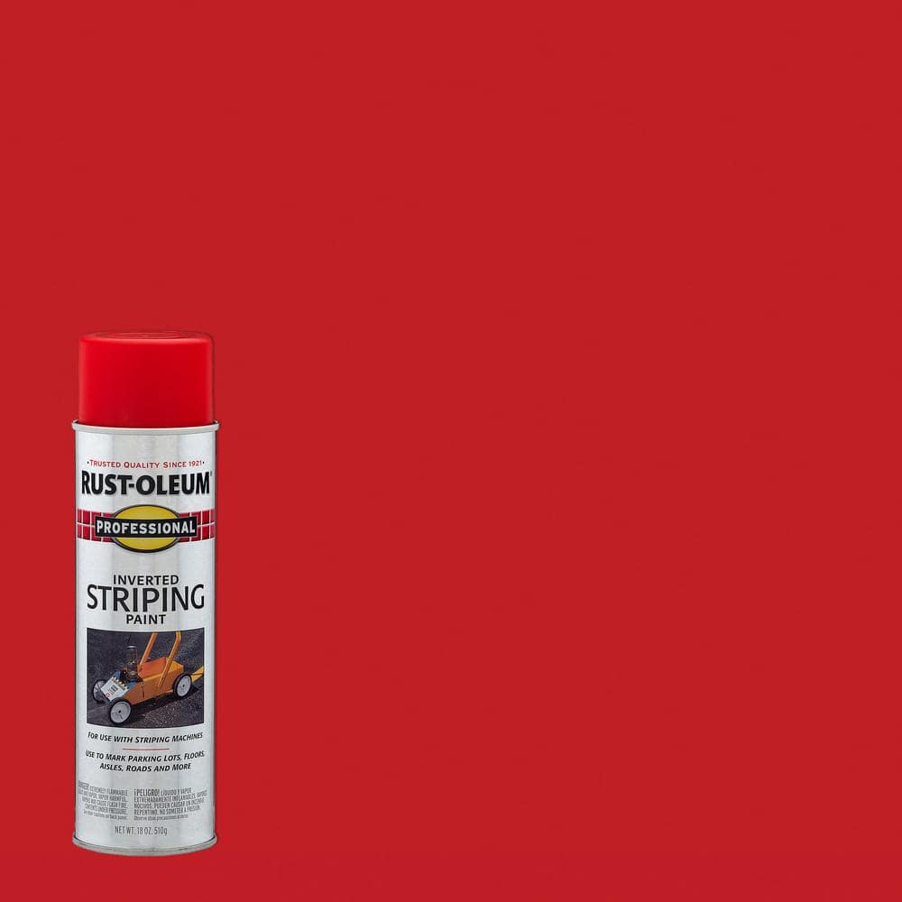 Rust-Oleum Professional 18 oz. Flat Red Inverted Striping Spray