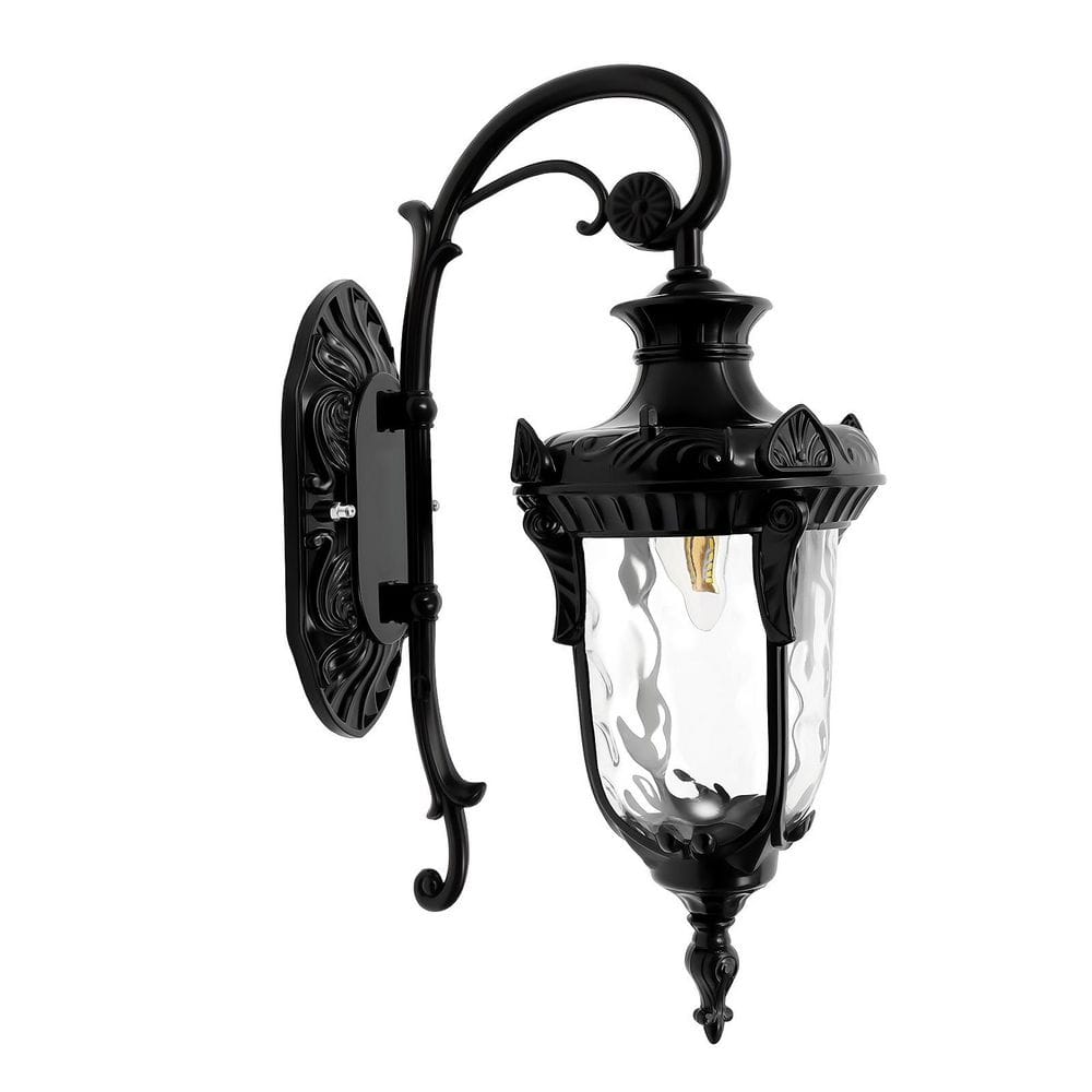 OUKANING 1-Light Black Retro Outdoor/Indoor Waterproof Lantern