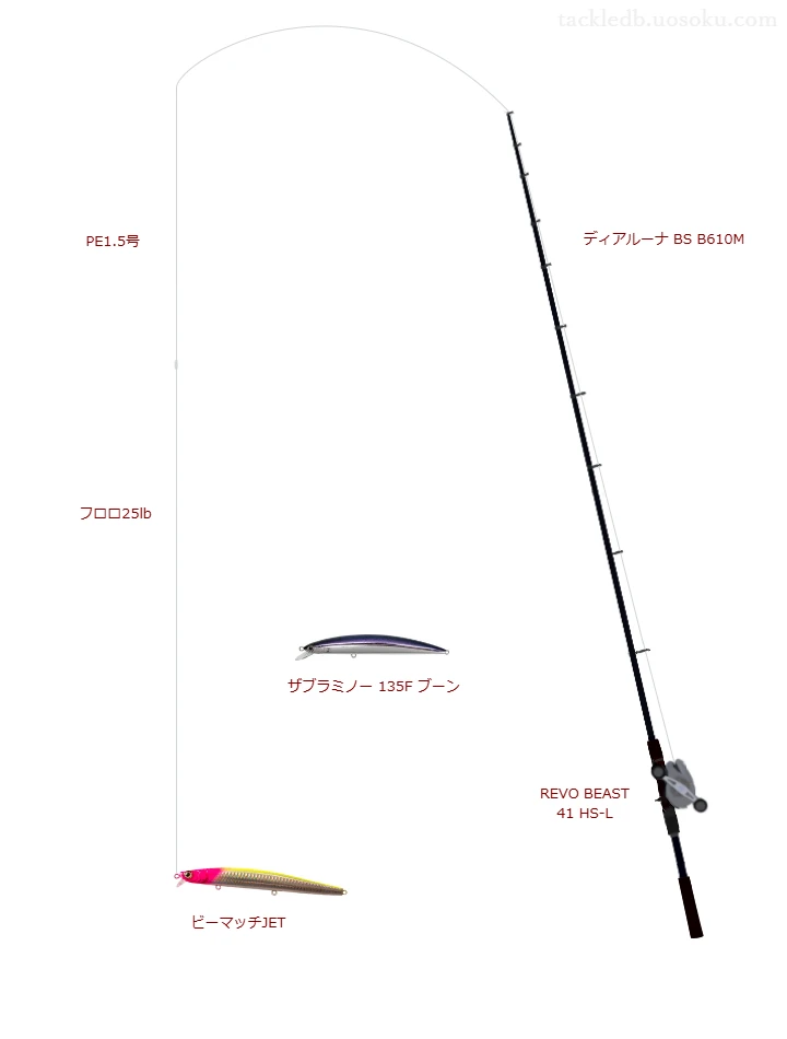 ディアルーナ BS B610M使用タックル！インプレ及び合うリールやルアー