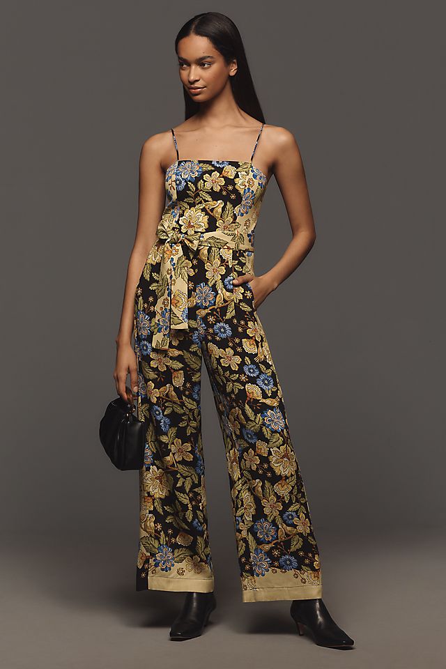 Farm Rio x Anthropologie Square-Neck Floral Jumpsuit | Anthropologie