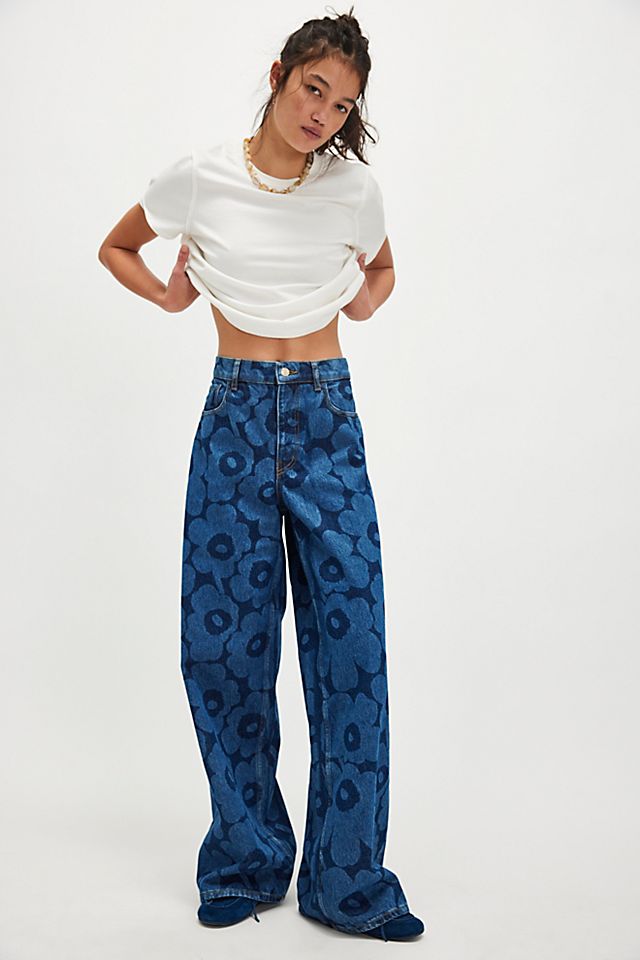 Marimekko Maridenim Loose Unikko Jeans | Free People UK