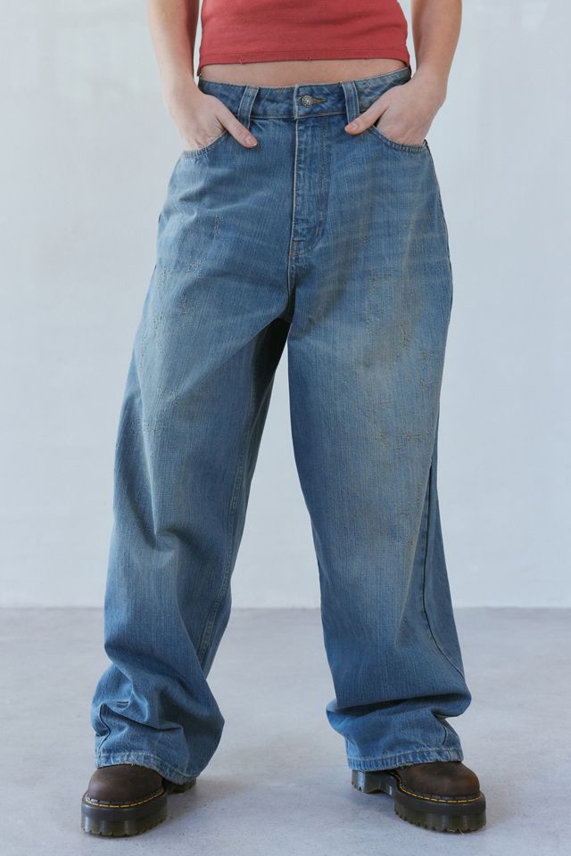 Jaded London Light Wash Slub XL Colossus Baggy Jean | Urban Outfitters