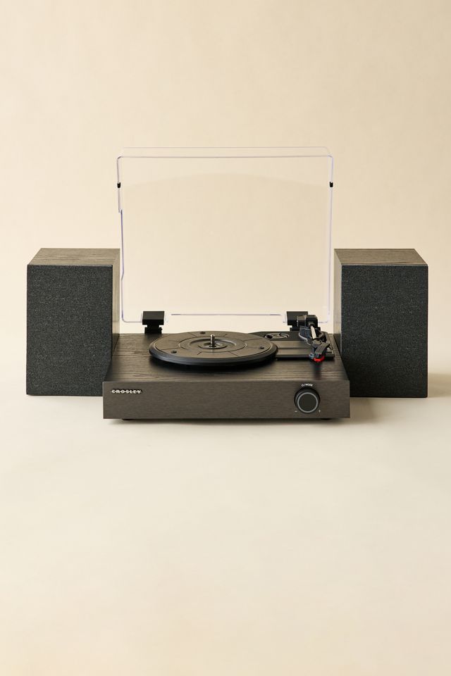 Crosley Zane Record Player & Speakers Shelf System | Urban Outfitters