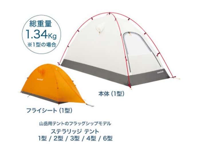 mont-bell＞山岳テントの代名詞「ステラリッジ」がモデルチェンジして