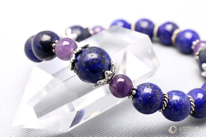 ラピスラズリ・アメジスト ブレスレット Aメタル3ポイント ｜ 天然石