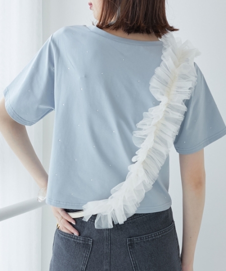 キラキララインストーンTシャツ/MAJESTIC LEGON(マジェスティック