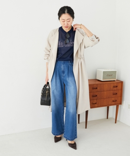 手洗い可能》タンブラーオックスロングブルゾンコート/le.coeur blanc