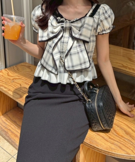 ◎チェーン付きビッグリボンブラウス/MAJESTIC LEGON(マジェスティック