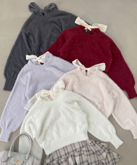 ◎バックリボンシャギーニット/MAJESTIC LEGON(マジェスティックレゴン