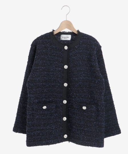 ミックスヤーンツイードニットジャケット/le.coeur blanc(ルクール