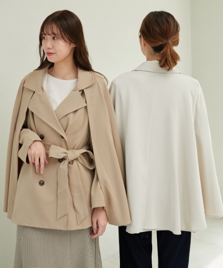 2wayケープデザイントレンチ/MAJESTIC LEGON(マジェスティックレゴン
