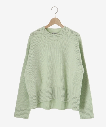 ウールカシミヤクルーネックミックスニット/le.coeur blanc(ルクール