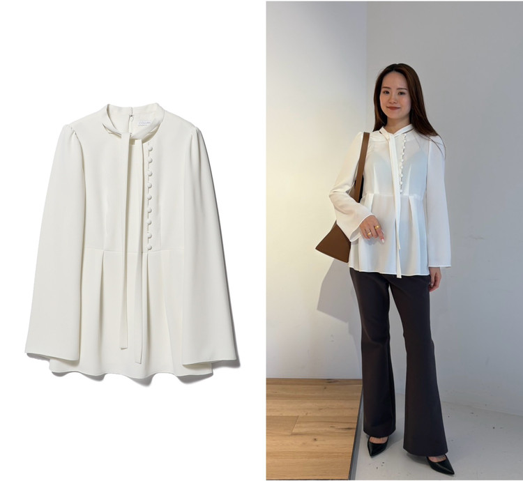 繊細なデザインが好印象♡ 【COLUMN（コラム）】の「サテンペプラム