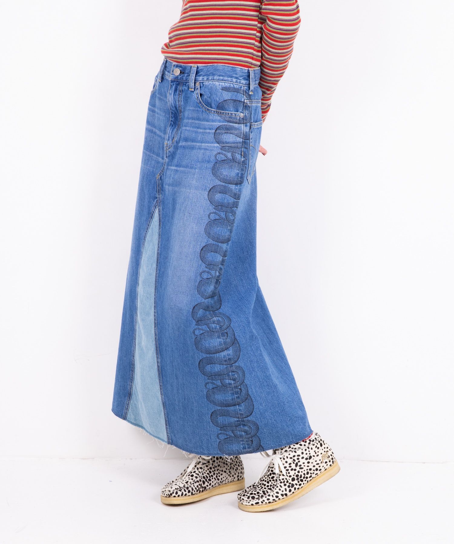SNAKE LOOP リメイクデニムスカート|HYSTERIC GLAMOUR WOMEN