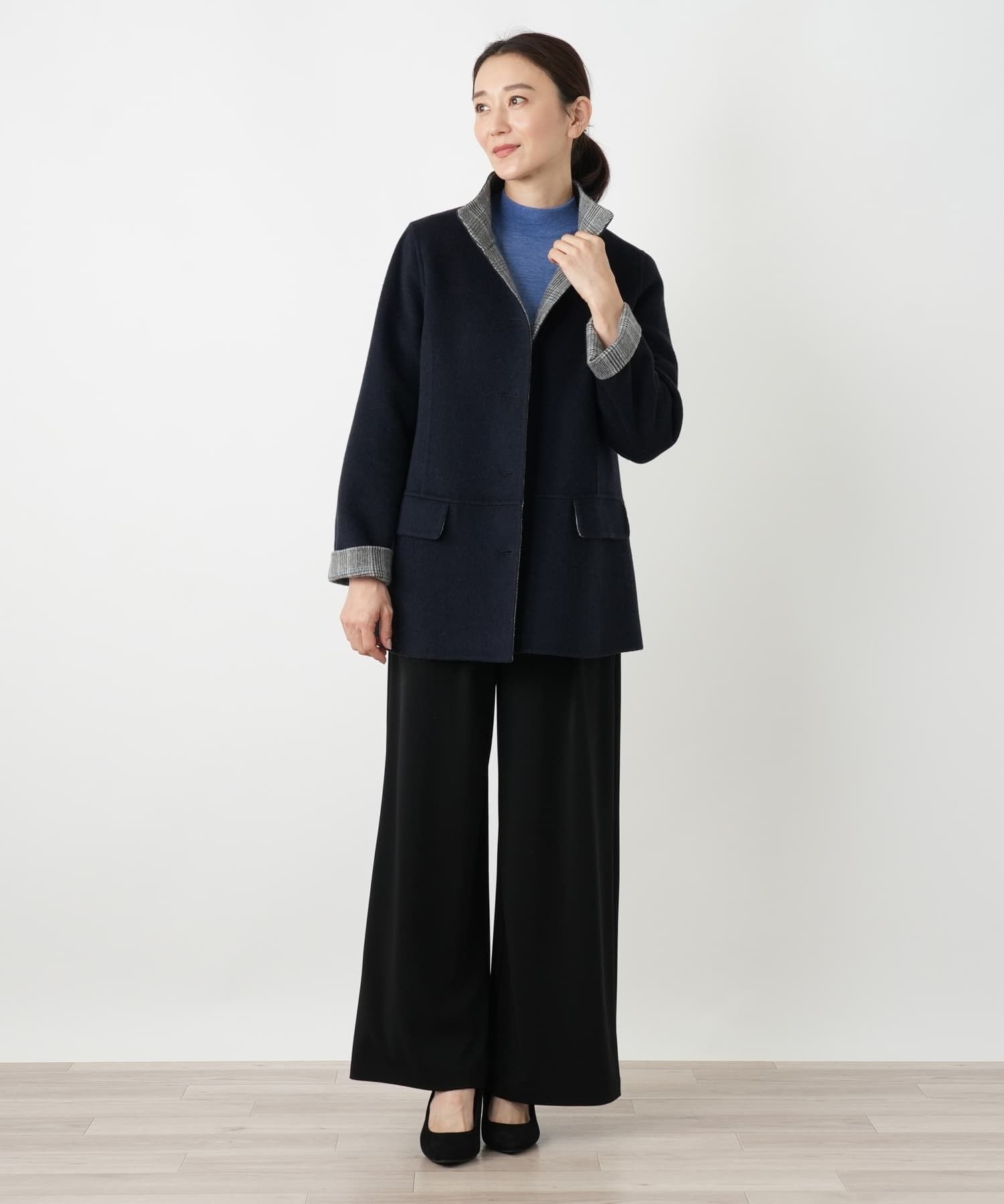 カシミヤスタンドカラーショートコート|レリアン | レリアン公式