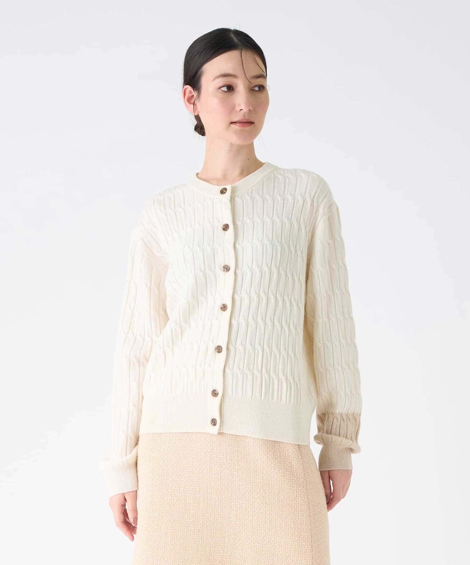 カシミヤ ケーブル編みニットカーディガン|LANVIN COLLECTION