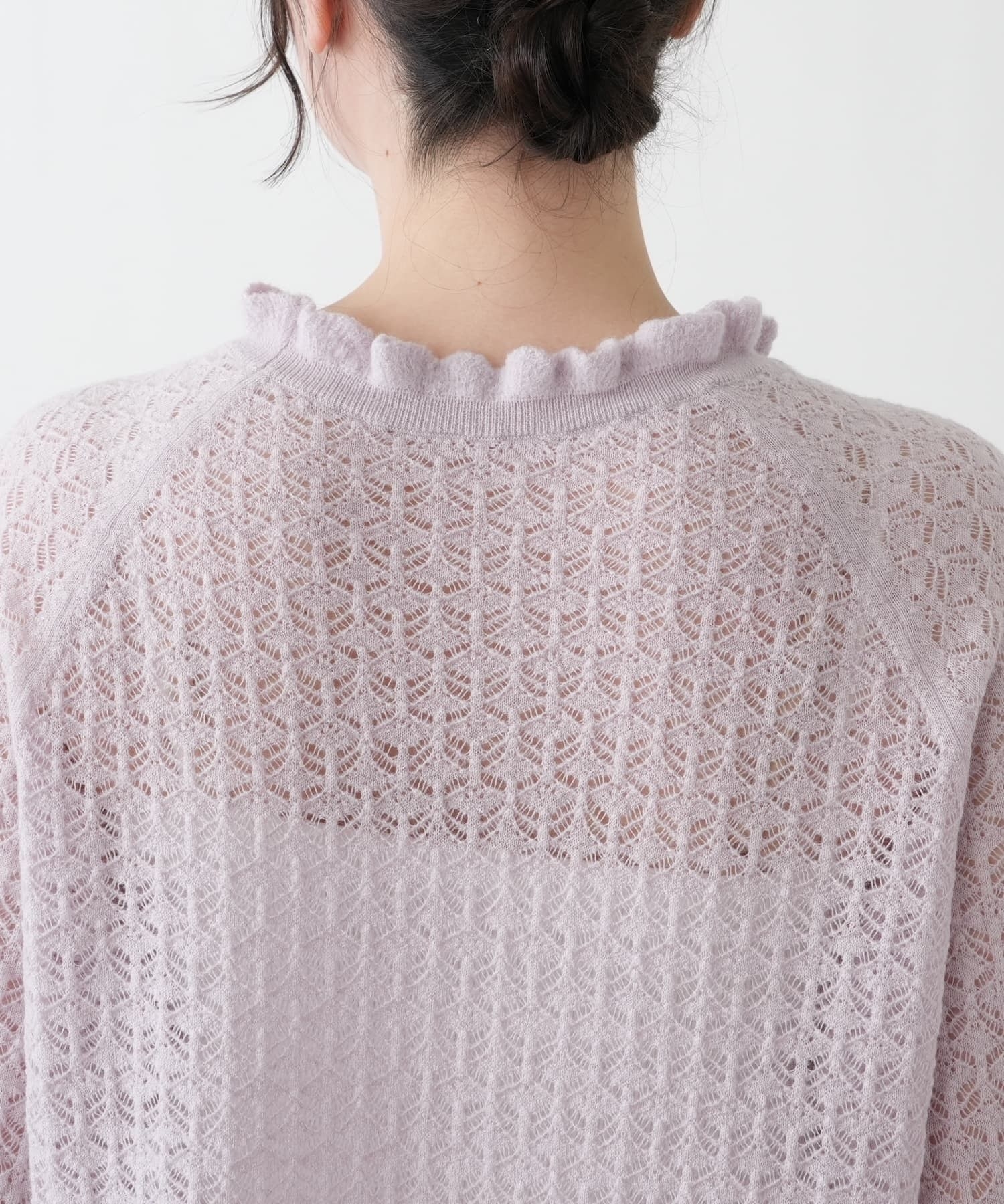 透かし編みフリルニットプルオーバー【BOURGE】|レリアン プラスハウス