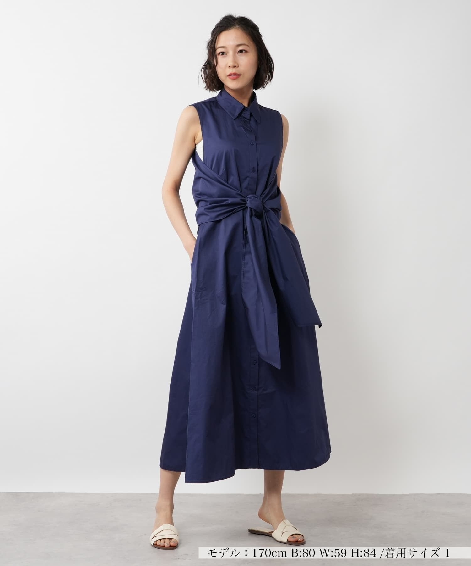 フロントリボンノースリーブワンピース【DEVOTION TWINS】|ネミカ