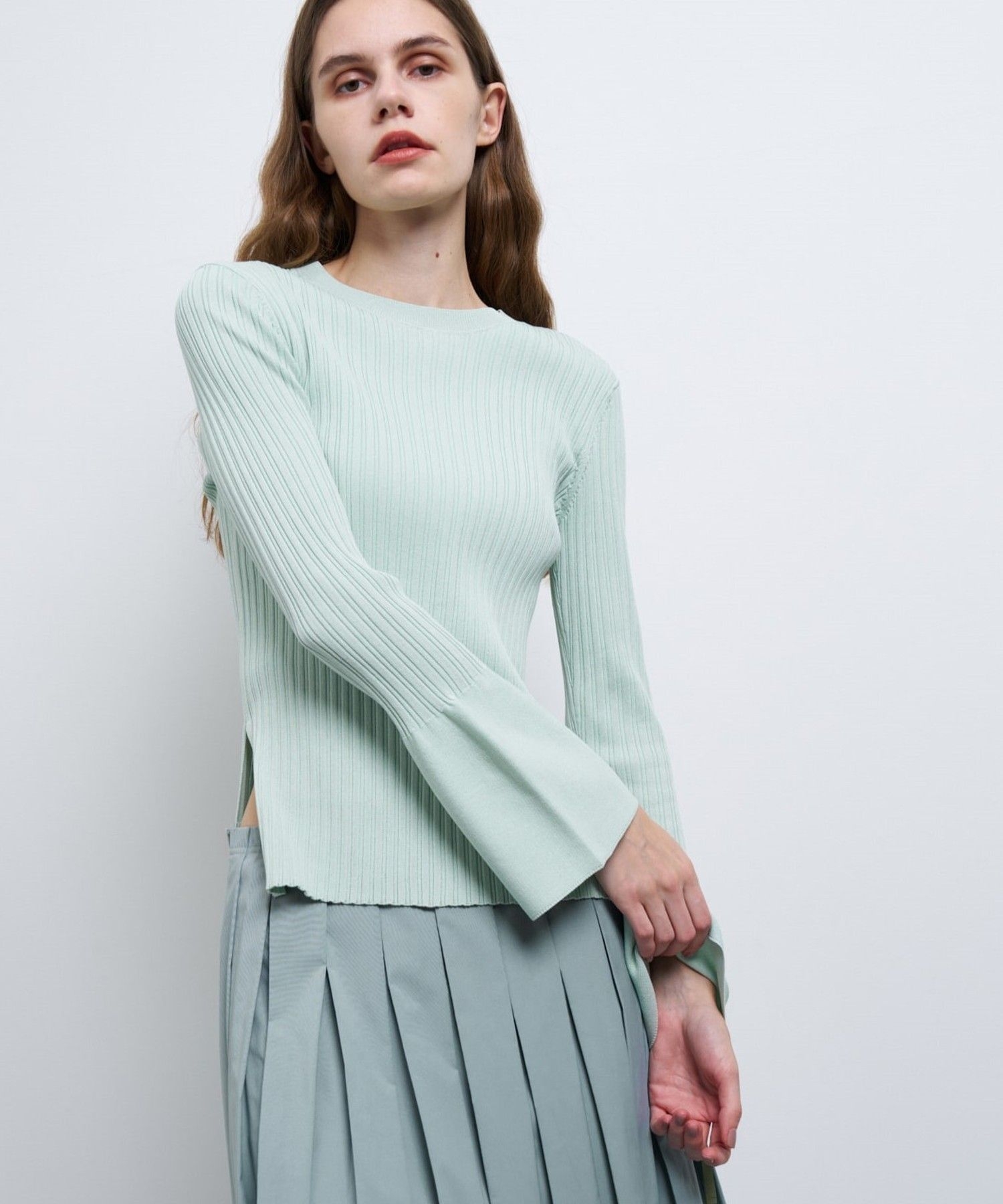 ランダムリブカフスニット|LANVIN en Bleu | LANVIN en Bleu