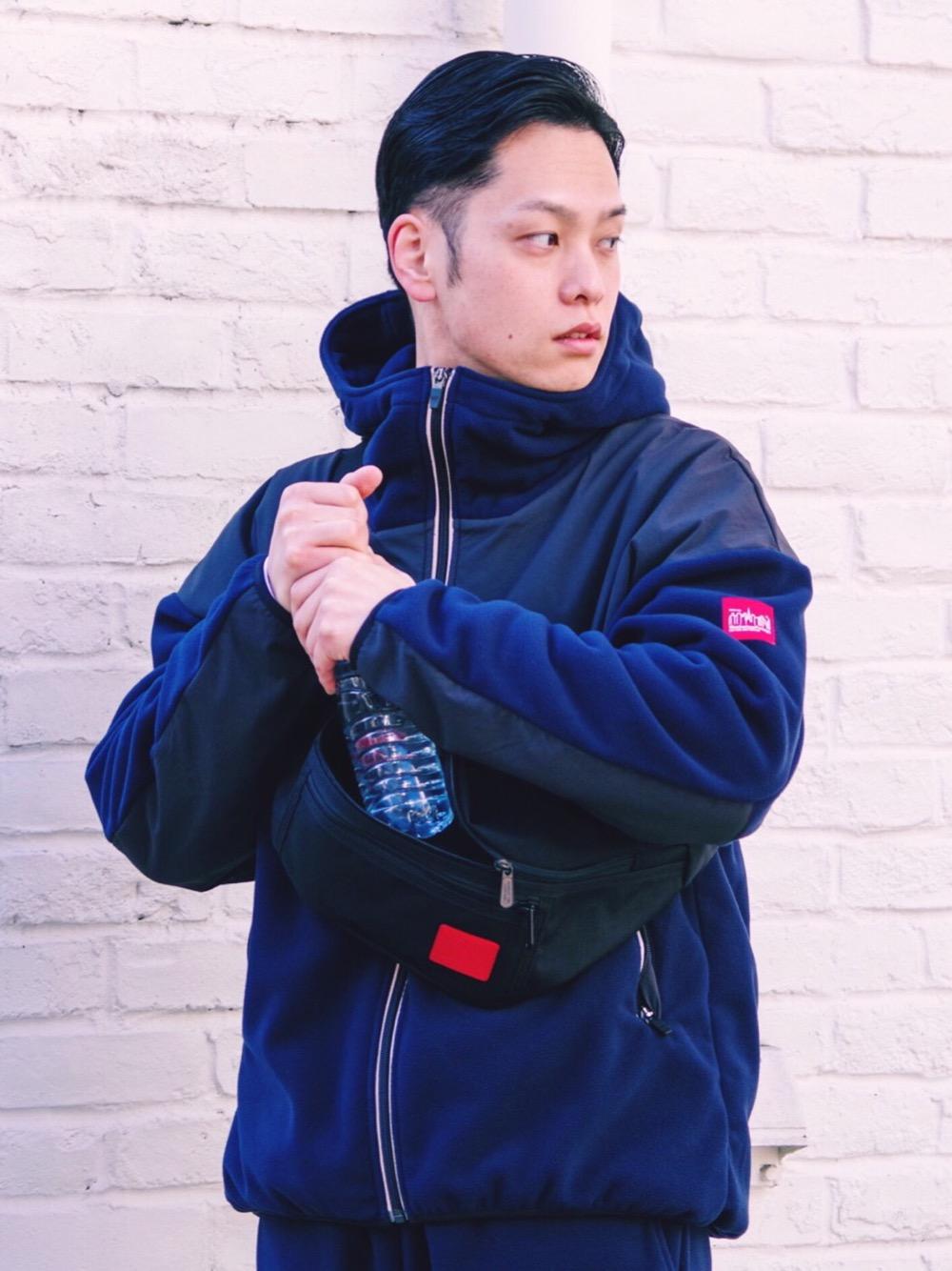 Waxed Nylon Alleycat Waist Bag × Fleece setup | 望月 裕貴