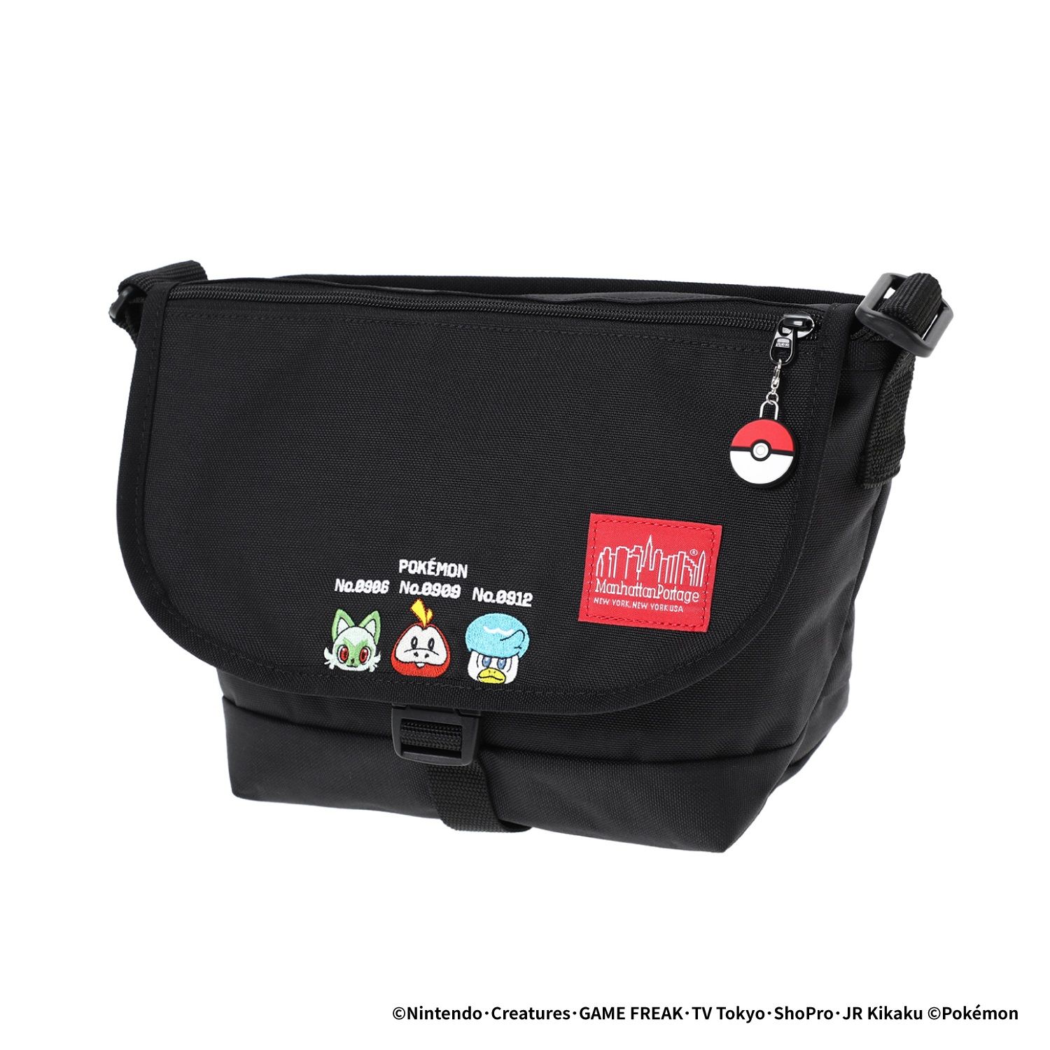 Nylon Messenger Bag JR Flap Zipper Pocket Pokémon Paldea