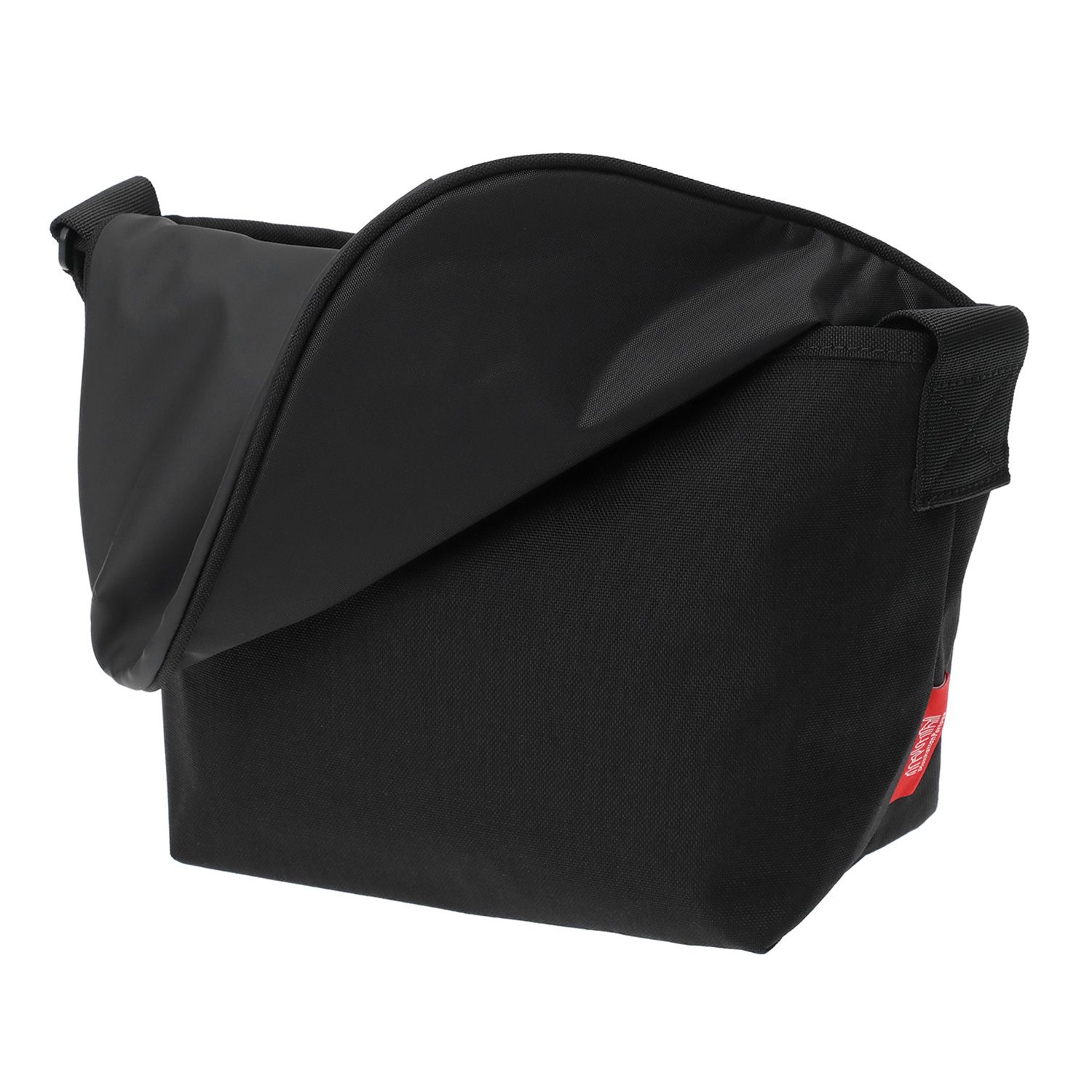 Nylon Messenger Bag JR Back Pocket W/ Divider Magnet VEG Leather