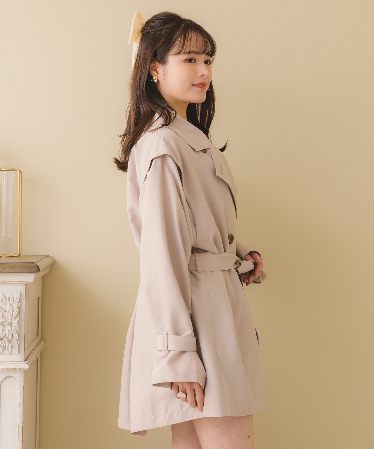 ピーチ2wayトレンチコート|ems excite | RETRO GIRL ONLINE STORE