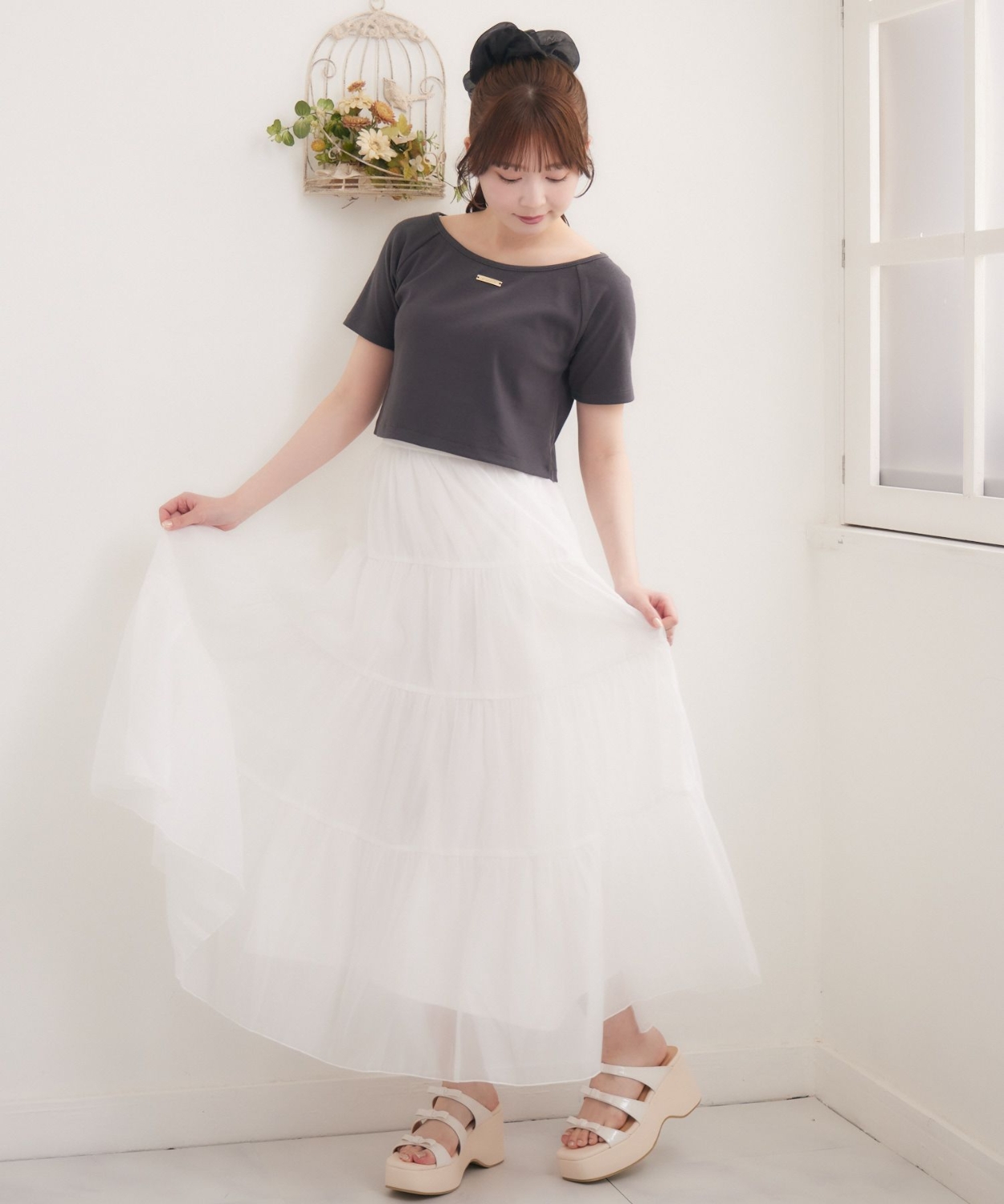 オーガンジーボリュームSK|ems excite | RETRO GIRL ONLINE STORE