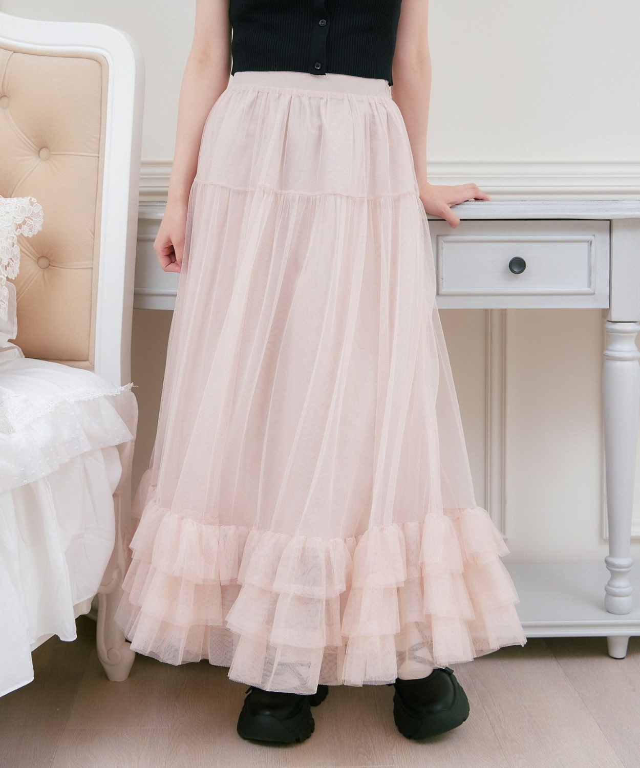 裾ボリュームチュールSK|ems excite | RETRO GIRL ONLINE STORE レトロ