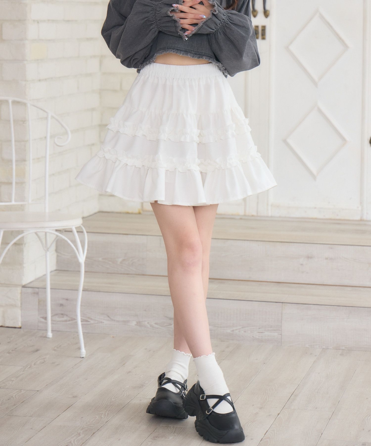 ギャザーフリルミニSK|ems excite | RETRO GIRL ONLINE STORE レトロ