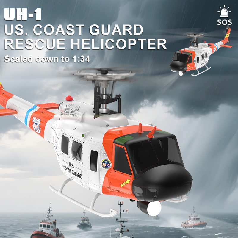 YUXIANG F07S UH-1D Huey GPS Stabilized Helicopter - RTF