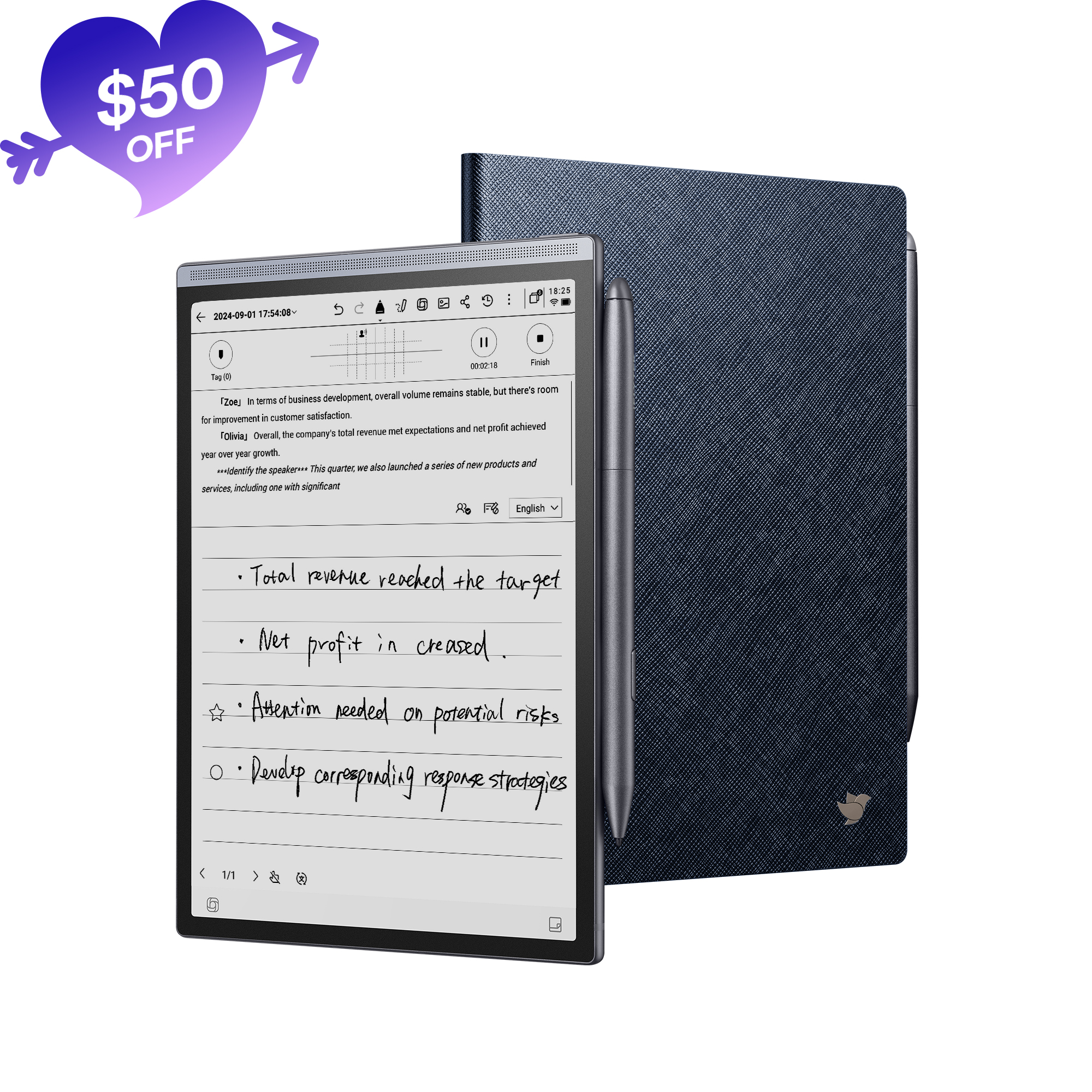 iFLYTEK AINOTE Air 2 - All in One Smart E Ink Digital Paper Tablet