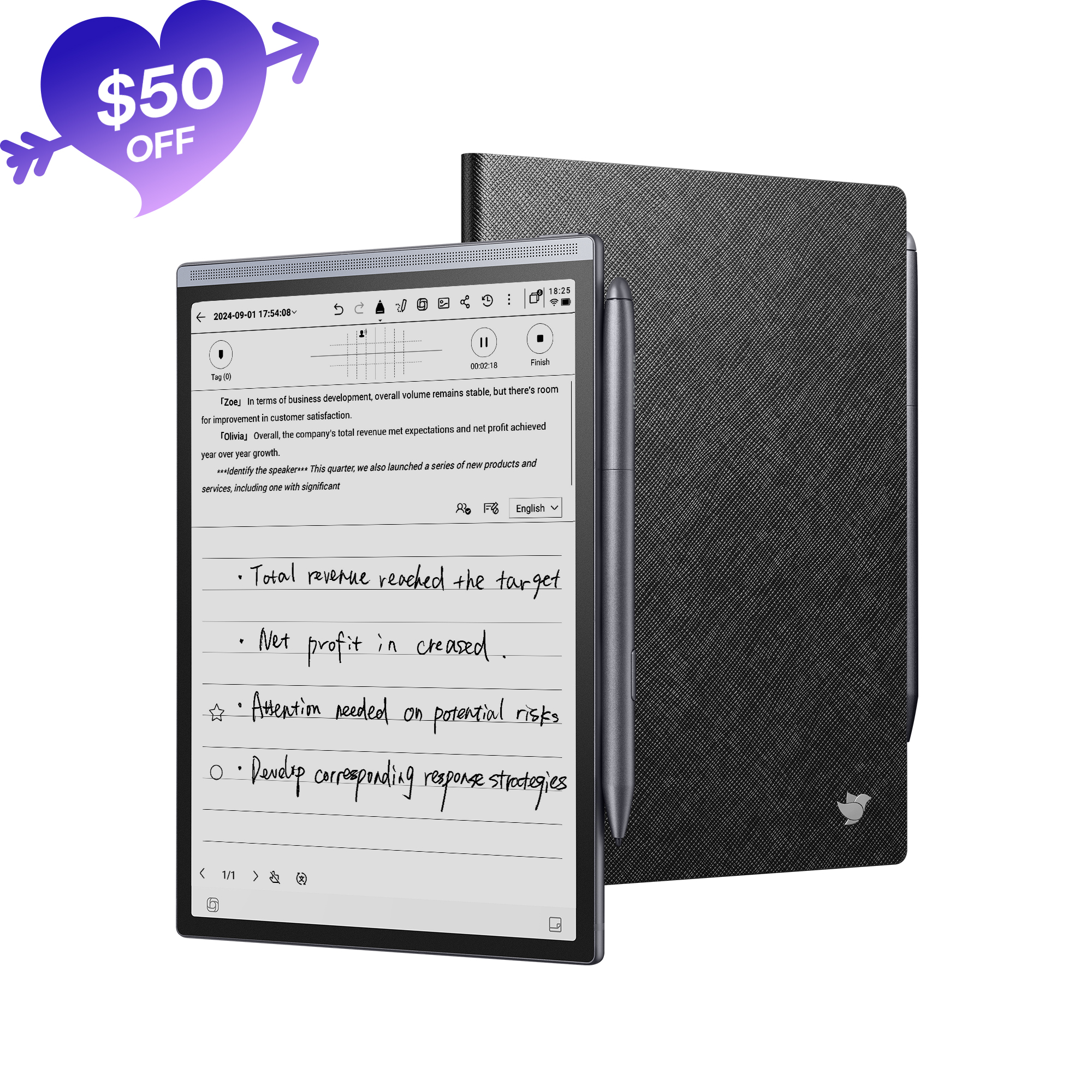 iFLYTEK AINOTE Air 2 - All in One Smart E Ink Digital Paper Tablet