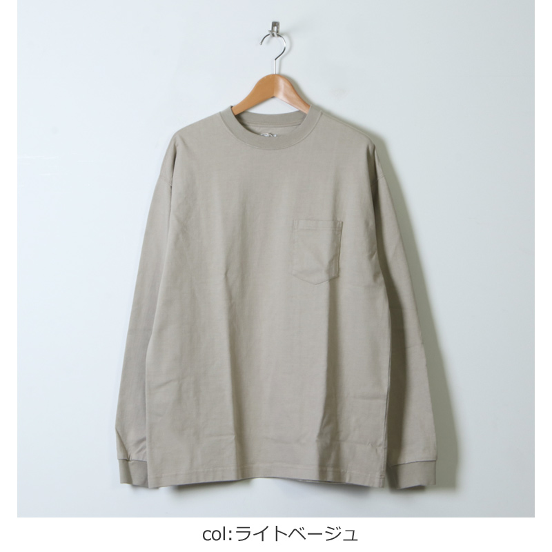 CIOTA (シオタ) スビンコットン 10/- 度詰め 吊り天竺 ポケット付き ロンT