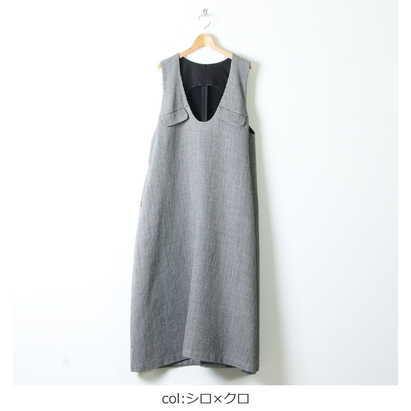 FACTORY (ファクトリー) ウール千鳥格子 ジャンパースカート