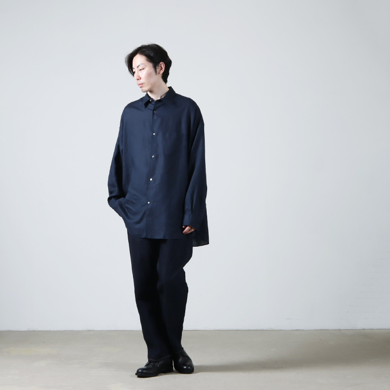 Graphpaper (グラフペーパー) Linen L/S Oversized Regular Collar