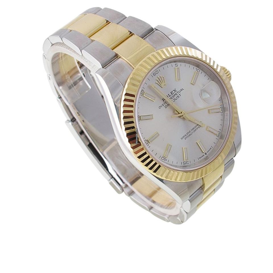 Rolex 2025 Datejust 41mm Two Tone Silver Dial Oyster Band for