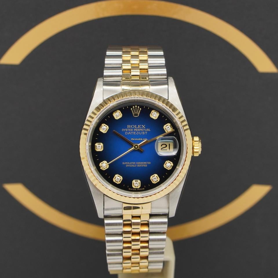 Rolex Datejust S/G Dia - Ref: 16233 - aus 1996 - Rolex Box saati