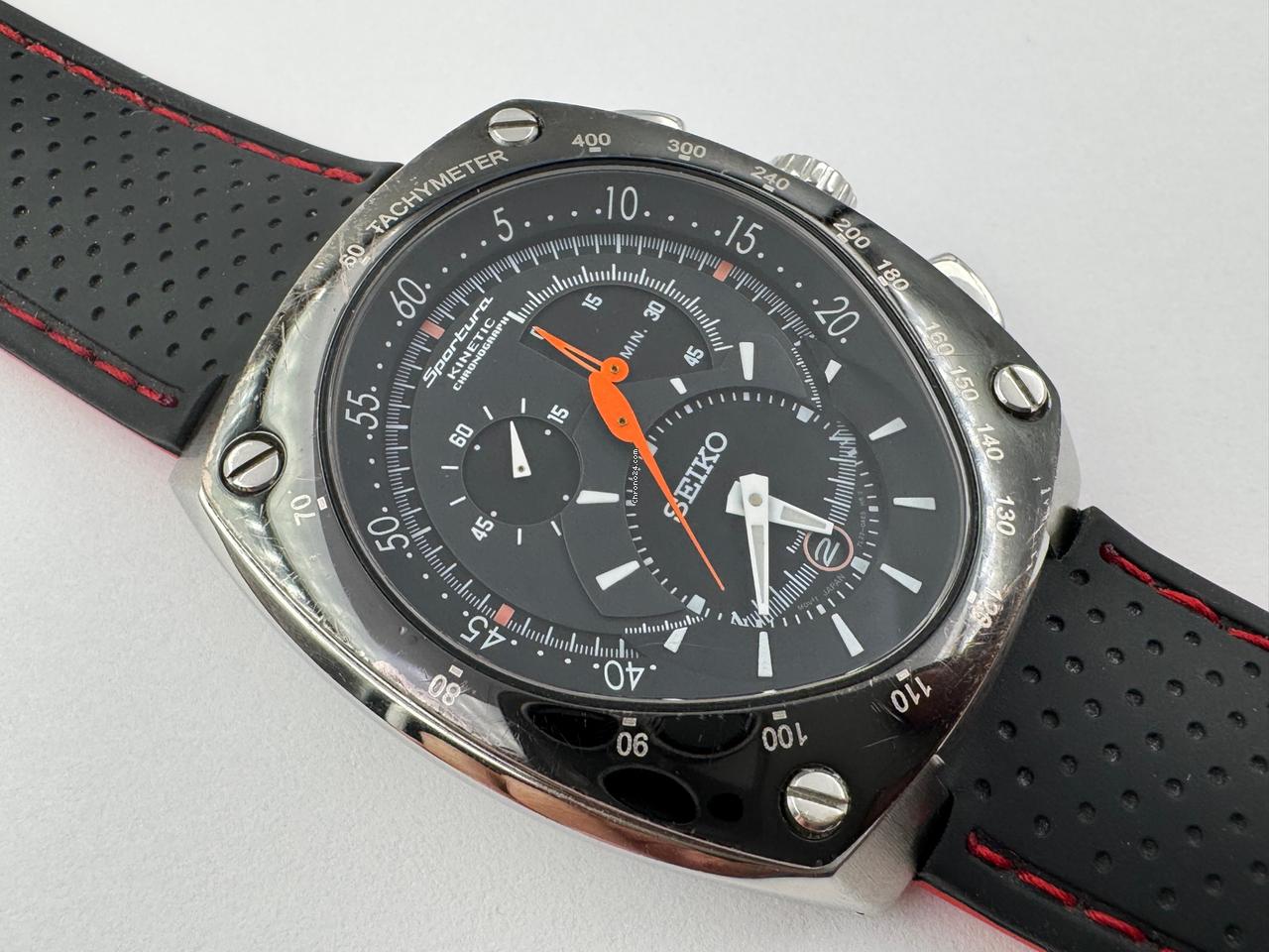 Seiko 7L22-0AD0 Sportura Kinetic Chronograph NEW CAPACITOR