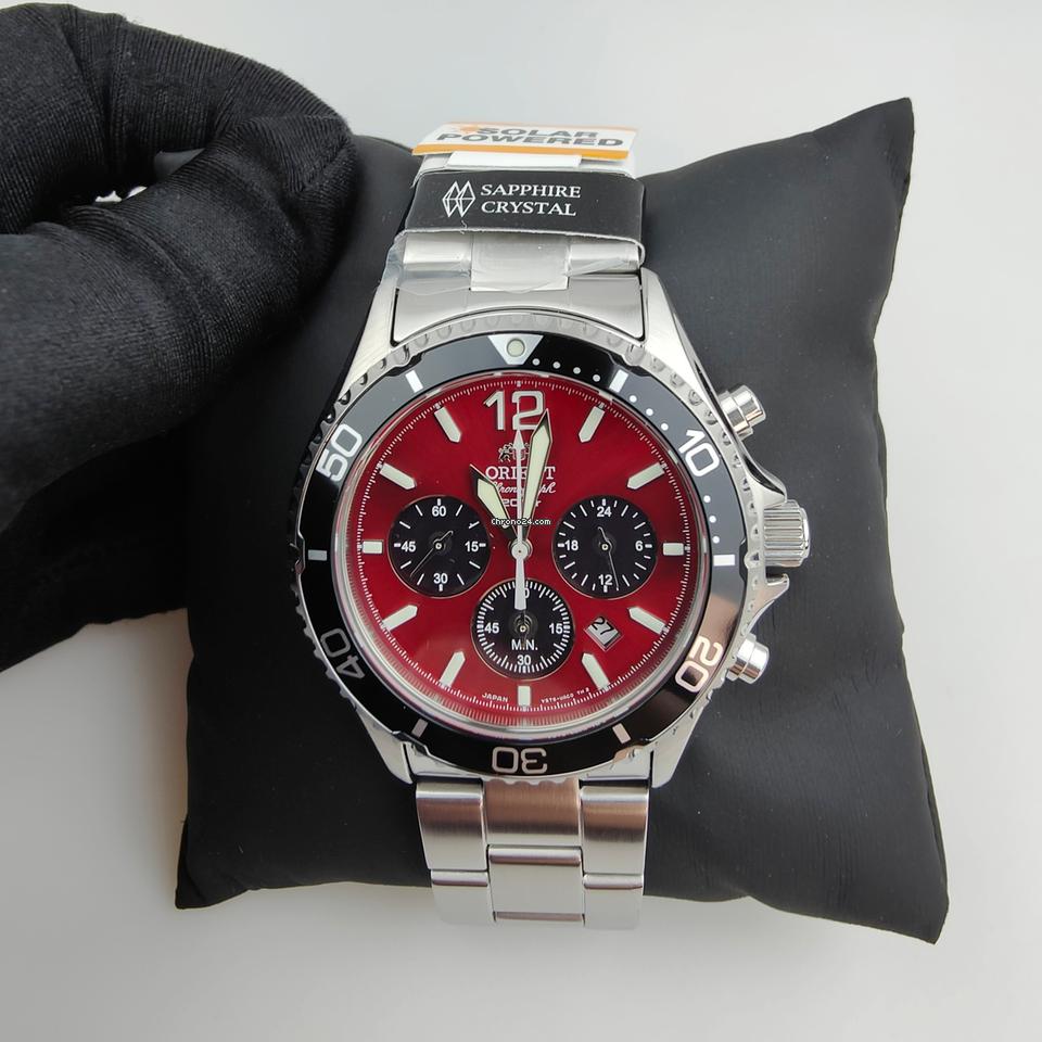 Orient Sports Mako Solar Chronograph Mens Metal RN-TX0207R for