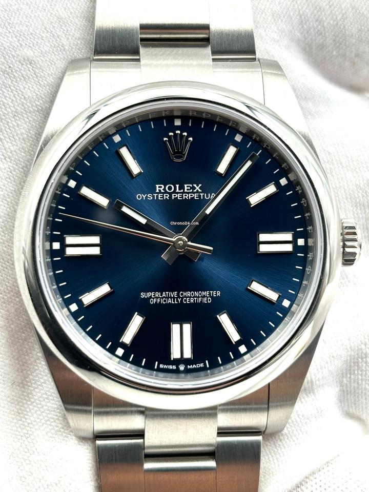 Rolex Unworn Oyster Perpetual 41mm Blue Dial Oyster Bracelet