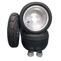 ジャイロキャノピー/UP/X用 ホイール タイヤ 白フェンダ 225/45-10