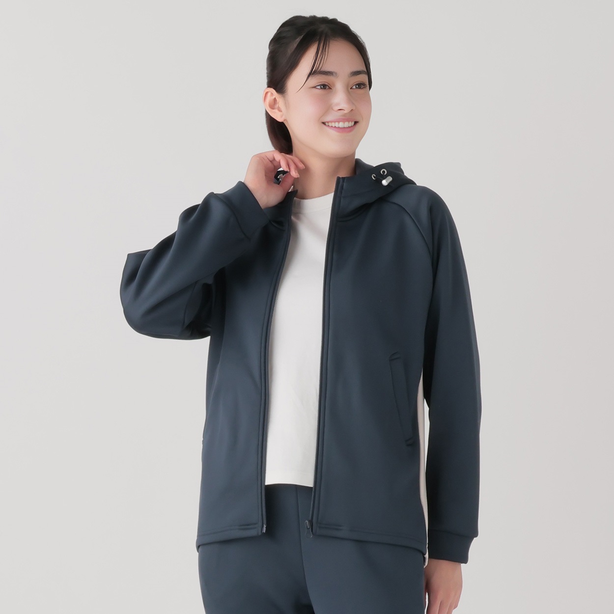 ドライ裏シャギーストレッチジャケット 裏地あったか 吸水速乾