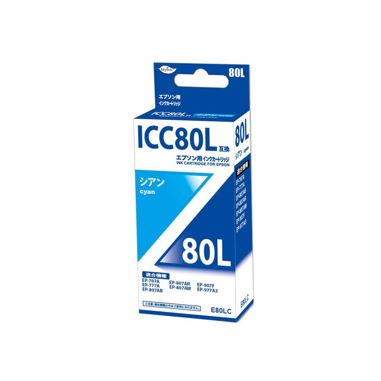 EPSON ICBK80L互換インクカートリッジ ブラック E80LB 日本ナイン