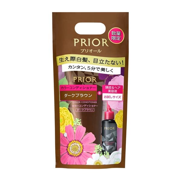 プリオール カラーコンディショナー ブラウン、230gx 9本プラスおまけ