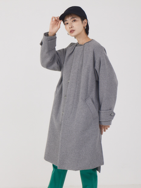 ウールニードルノーカラーコート｜OUTLET / アウトレット