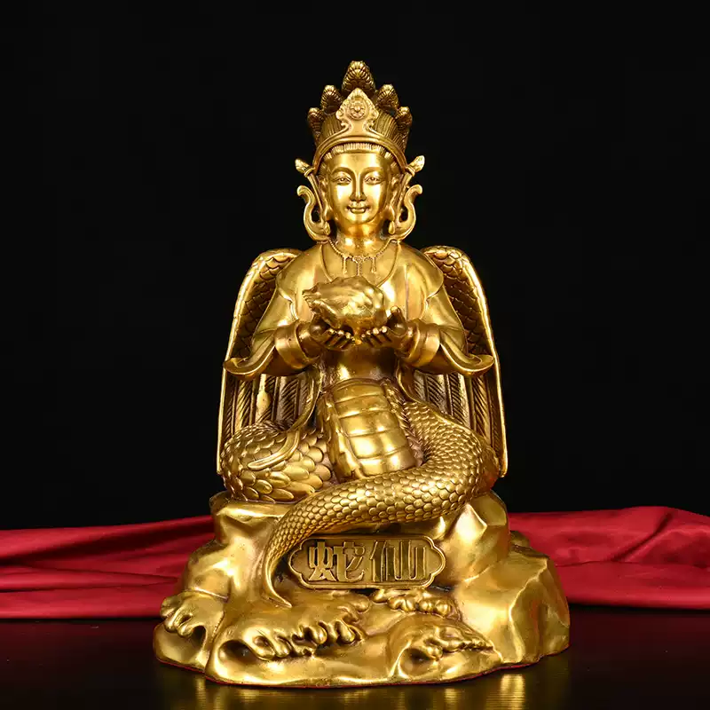 龙树菩萨女娲娘娘狐纯铜像大地之母始母创