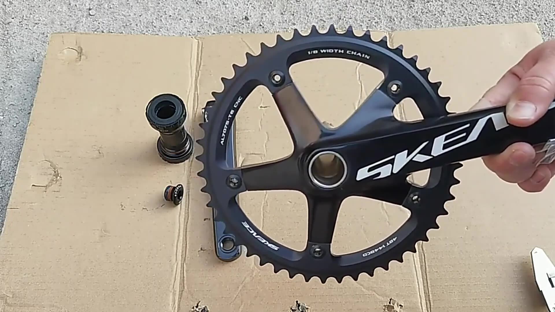 SKEACE ホローテック クランクセット、ピスト クランク、シングル