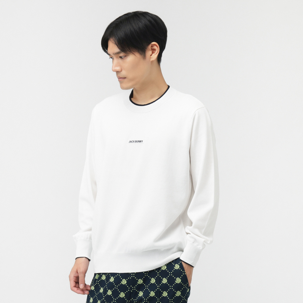 ジャック バニー ゴルフウェア 長袖セーター 秋 冬 16G クルーネック